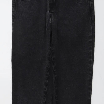 Dorothy Perkins Womens Grey Cotton Skinny Jeans Size 10 L28 in Regular Button