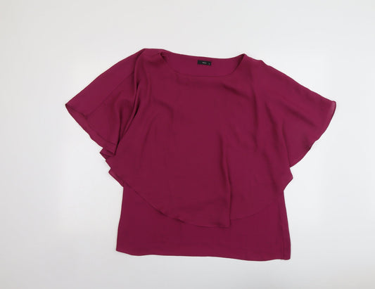 Womens UK Size 14 M&Co Purple Basic Blouse