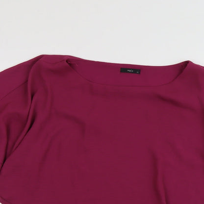 Womens UK Size 14 M&Co Purple Basic Blouse