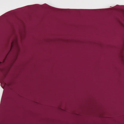 Womens UK Size 14 M&Co Purple Basic Blouse