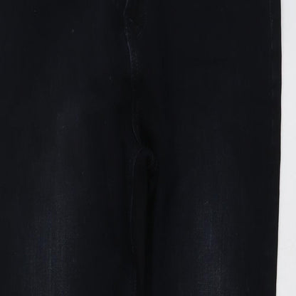 Marks and Spencer Womens Blue Cotton Skinny Jeans Size 12 L27 in Regular Button