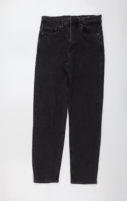 Womens UK Size 8 Stradivarius Regular Fit Straight Grey Jeans