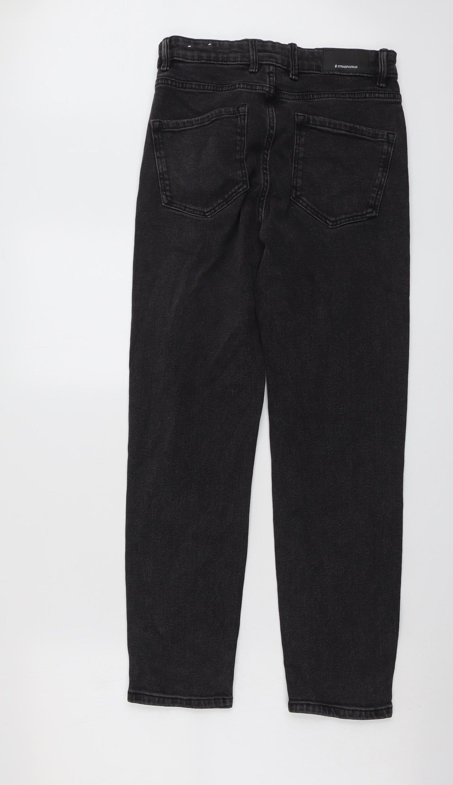 Womens UK Size 8 Stradivarius Regular Fit Straight Grey Jeans