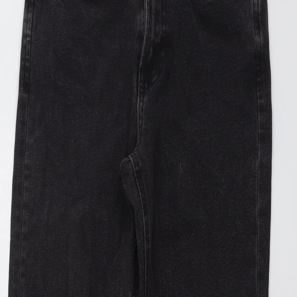 Womens UK Size 8 Stradivarius Regular Fit Straight Grey Jeans