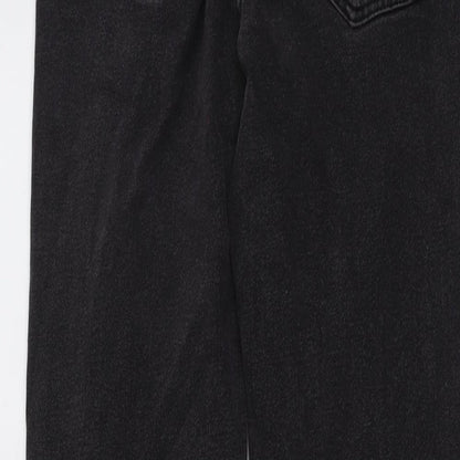 Womens UK Size 8 Stradivarius Regular Fit Straight Grey Jeans
