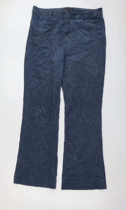 Womens UK Size 14 Marks and Spencer Regular Fit  Blue Trousers