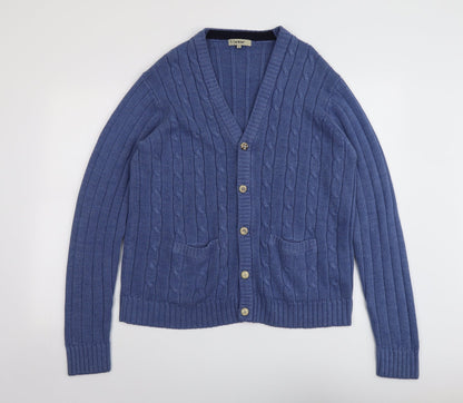Womens UK Size M EWM Blue Full Zip Jumper
