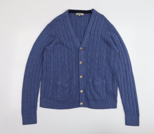 Womens UK Size M EWM Blue Full Zip Jumper