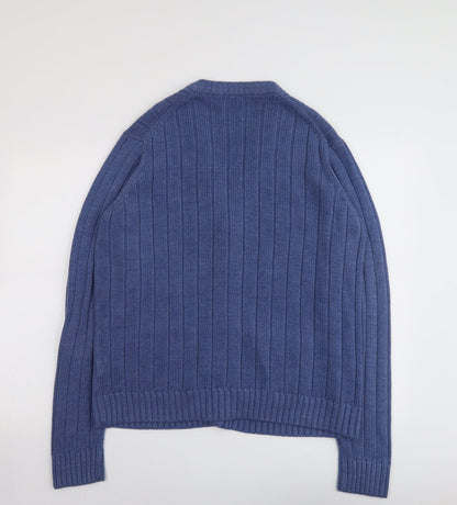 Womens UK Size M EWM Blue Full Zip Jumper