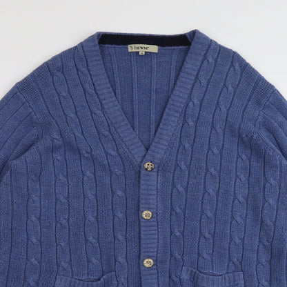 Womens UK Size M EWM Blue Full Zip Jumper