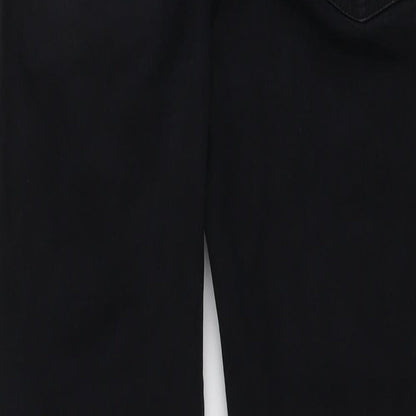 Topshop Womens Black Cotton Skinny Jeans Size 30 in L26 in Regular Button