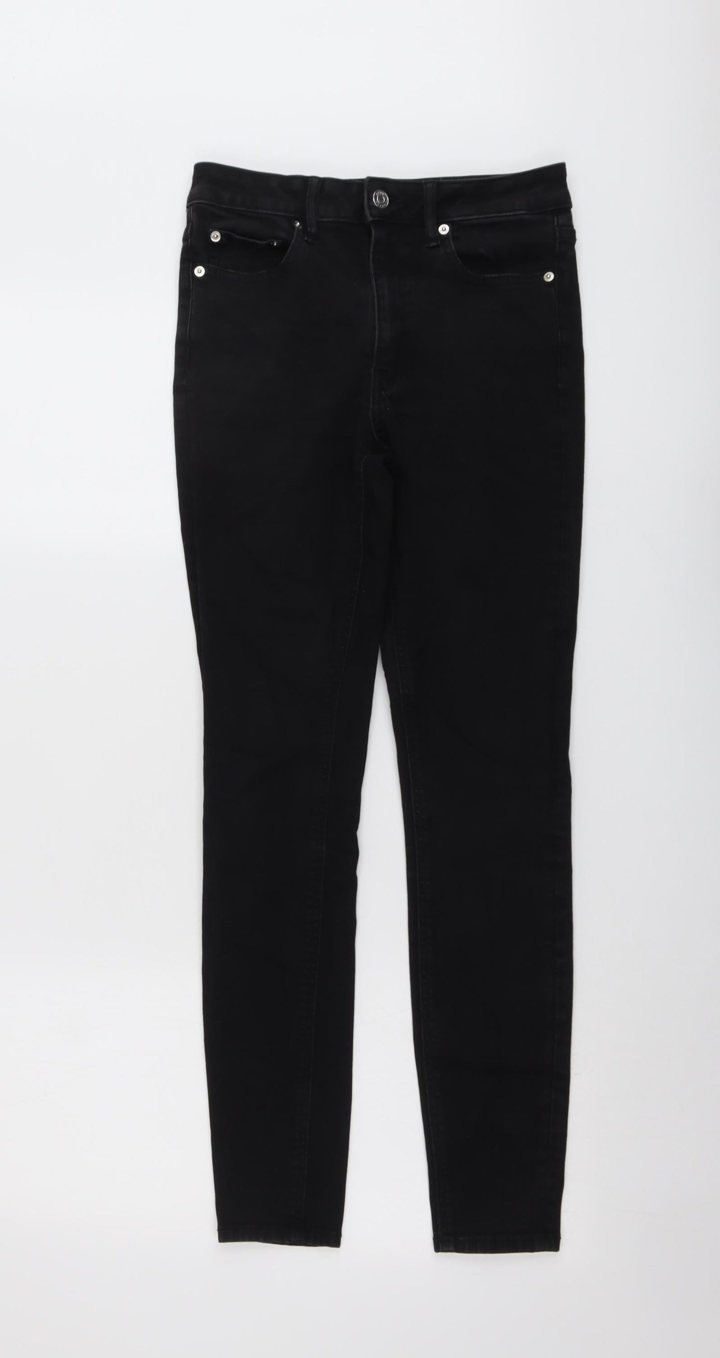 ASOS Womens Black Cotton Skinny Jeans Size 28 in L32 in Regular Button