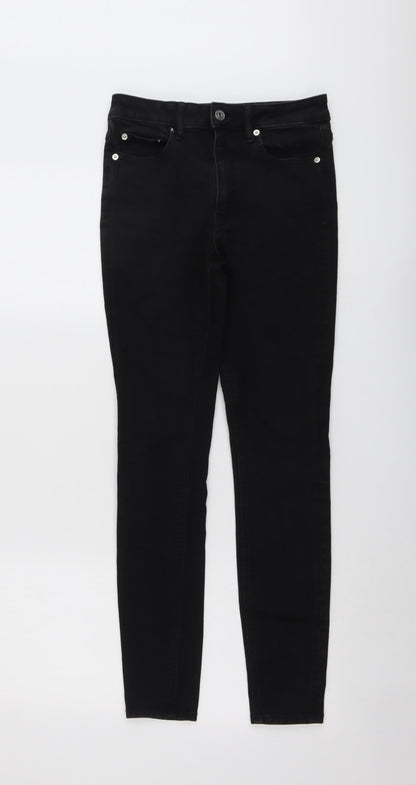 ASOS Womens Black Cotton Skinny Jeans Size 28 in L32 in Regular Button