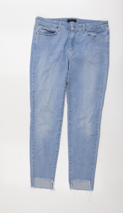 Unqilo Womens Blue Cotton Skinny Jeans Size 29 in L28 in Regular Button