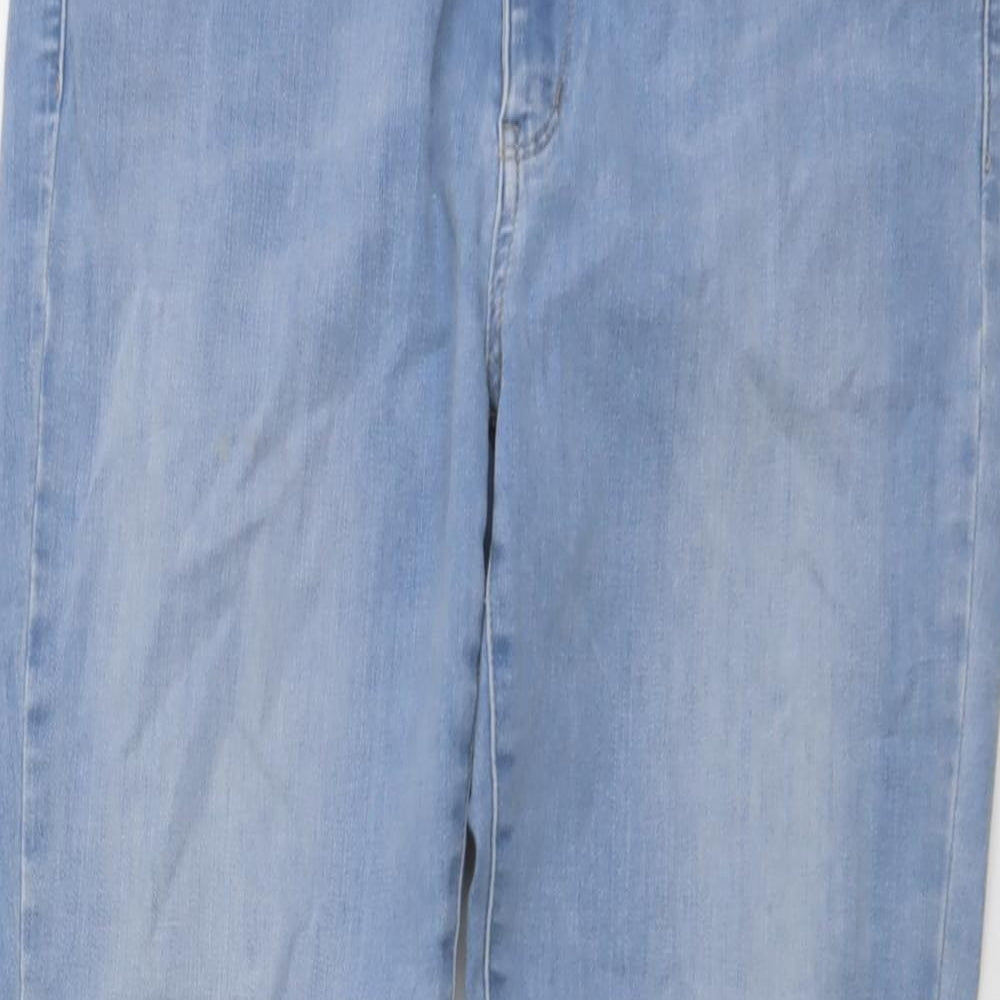 Unqilo Womens Blue Cotton Skinny Jeans Size 29 in L28 in Regular Button