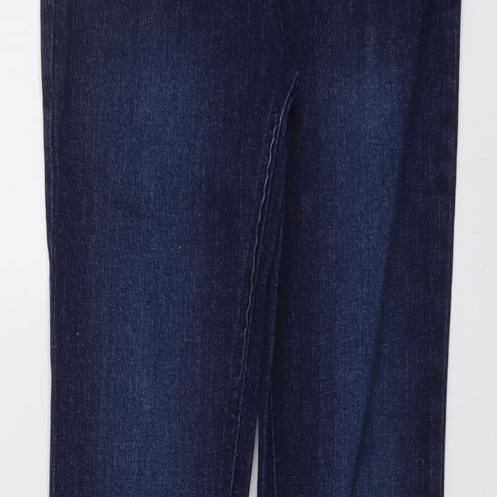 French Connection Girls Blue Cotton Skinny Jeans Size 12-13 Years Regular Button