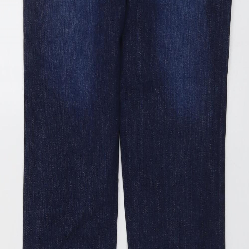 French Connection Girls Blue Cotton Skinny Jeans Size 12-13 Years Regular Button