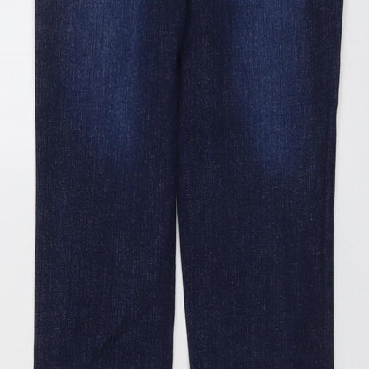 French Connection Girls Blue Cotton Skinny Jeans Size 12-13 Years Regular Button