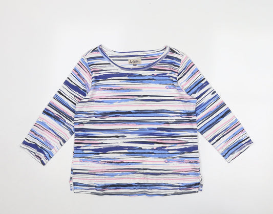 Womens UK Size 10 Arista Blue Basic Blouse