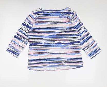 Womens UK Size 10 Arista Blue Basic Blouse