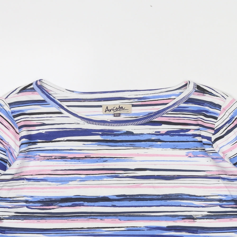 Womens UK Size 10 Arista Blue Basic Blouse