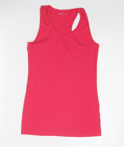 Womens UK Size 8 NEXT Pink Basic Tank
