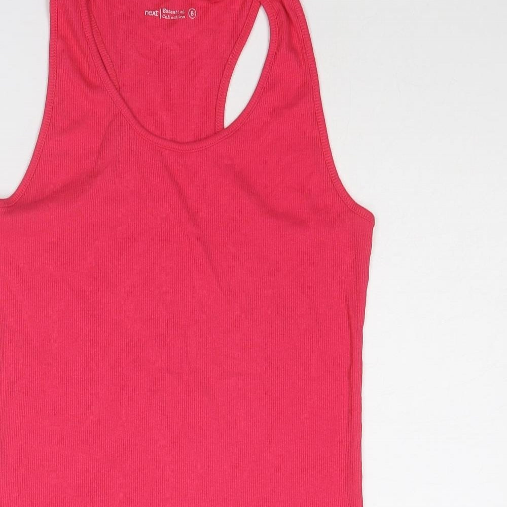 Womens UK Size 8 NEXT Pink Basic Tank
