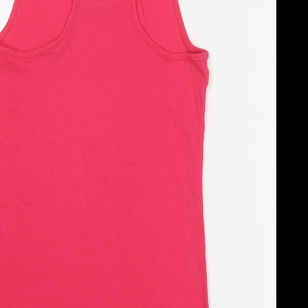 Womens UK Size 8 NEXT Pink Basic Tank
