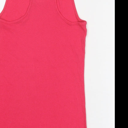 Womens UK Size 8 NEXT Pink Basic Tank