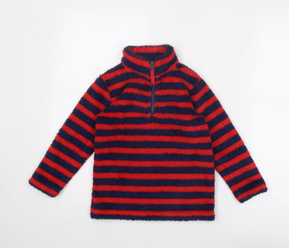 Avenue Boys Blue Striped Polyester Pullover Sweatshirt Size 5-6 Years Zip