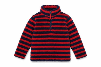 Avenue Boys Blue Striped Polyester Pullover Sweatshirt Size 5-6 Years Zip