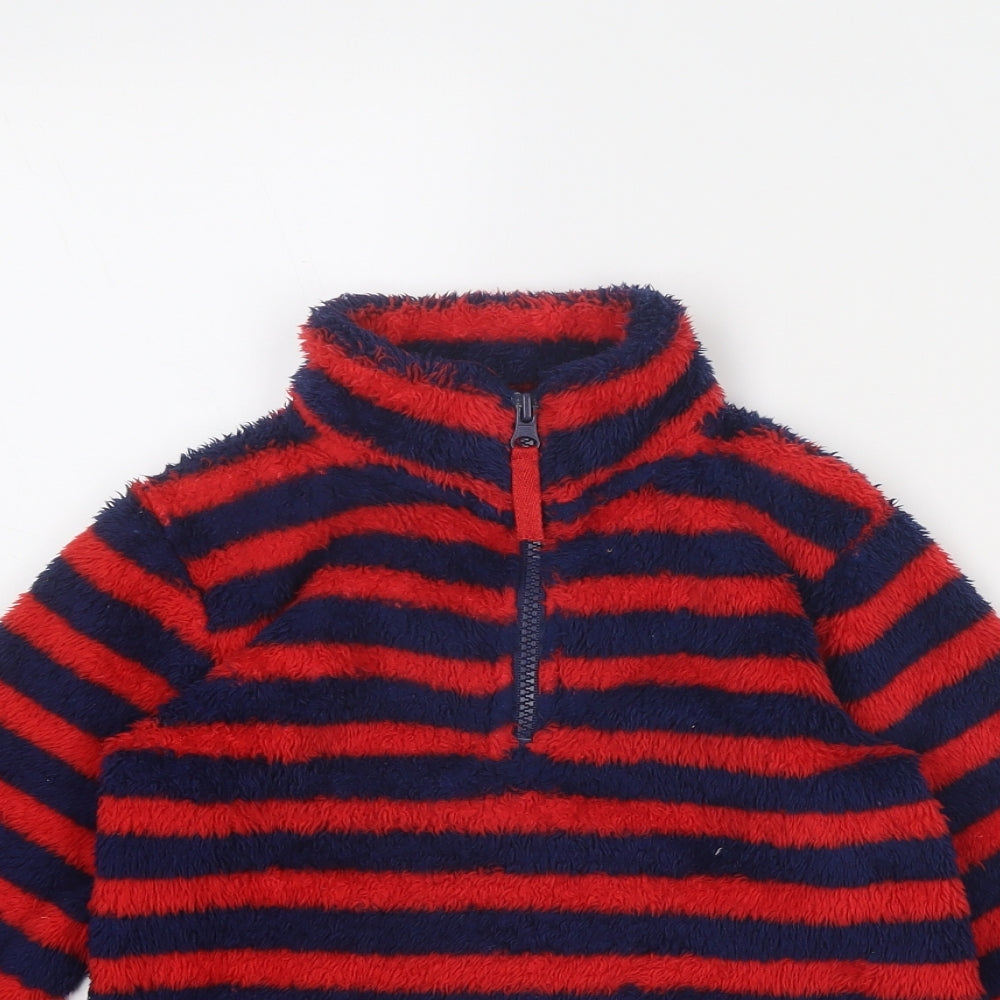 Avenue Boys Blue Striped Polyester Pullover Sweatshirt Size 5-6 Years Zip