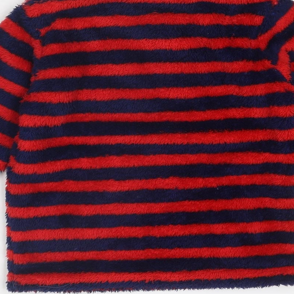 Avenue Boys Blue Striped Polyester Pullover Sweatshirt Size 5-6 Years Zip