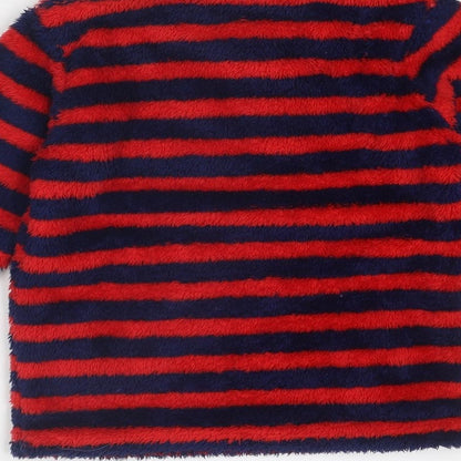 Avenue Boys Blue Striped Polyester Pullover Sweatshirt Size 5-6 Years Zip