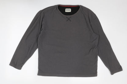 Avenue Mens Grey Polyester Pullover Sweatshirt Size M
