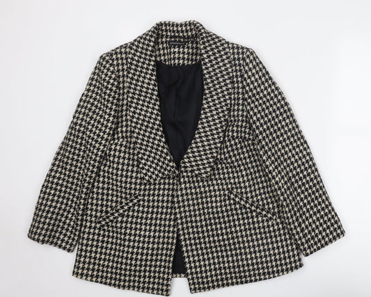 James Lakeland Womens Black Geometric Jacket Size XL Snap