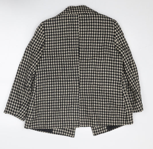 James Lakeland Womens Black Geometric Jacket Size XL Snap