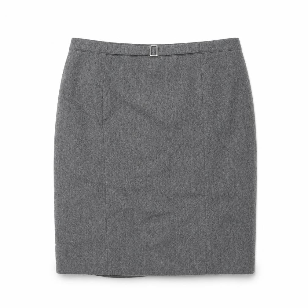 Basler Womens Grey Wool A-Line Skirt Size 36 in