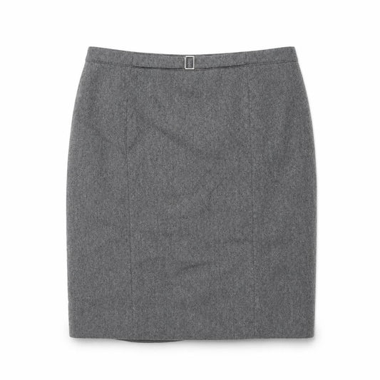 Basler Womens Grey Wool A-Line Skirt Size 36 in