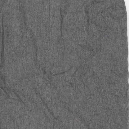 Basler Womens Grey Wool A-Line Skirt Size 36 in