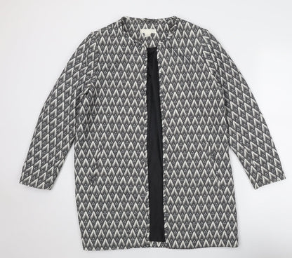 Womens UK Size 16 H&M Grey Overcoat