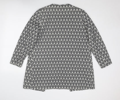 Womens UK Size 16 H&M Grey Overcoat