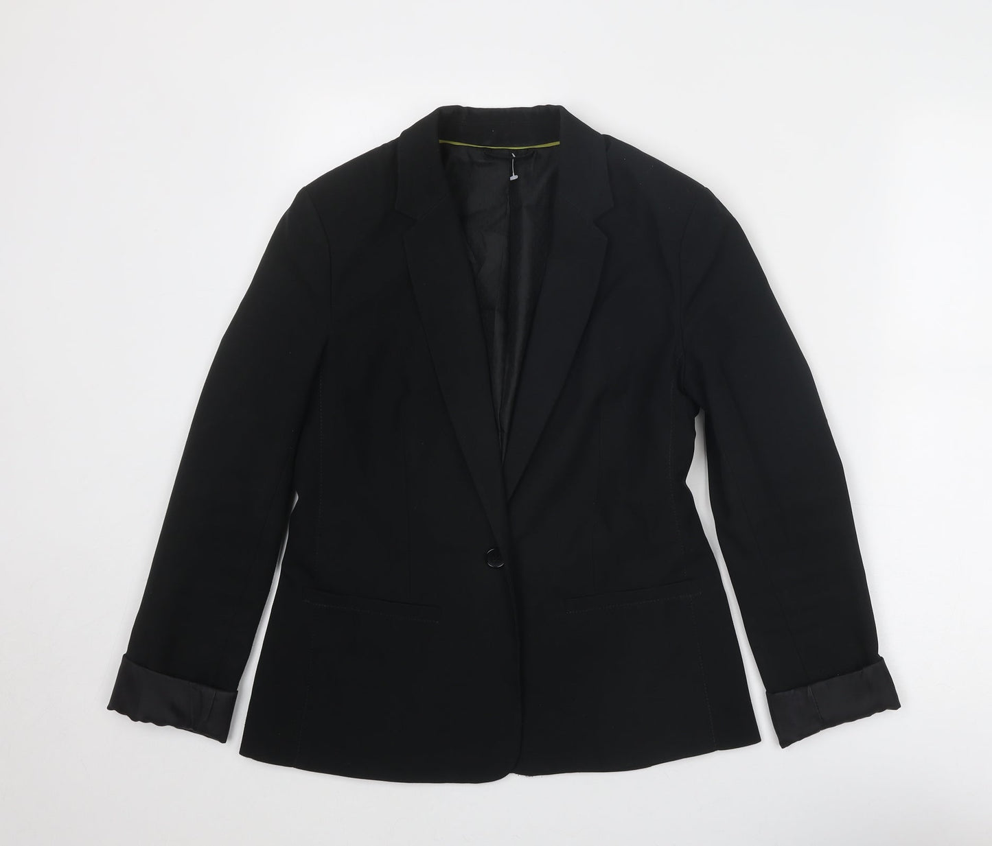 New Look Womens Black Polyester Jacket Blazer Size 10