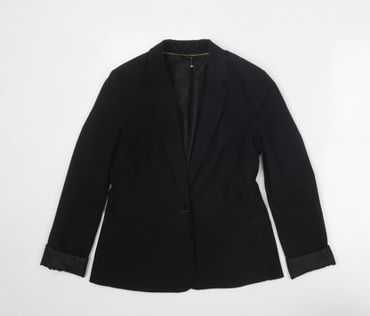 New Look Womens Black Polyester Jacket Blazer Size 10