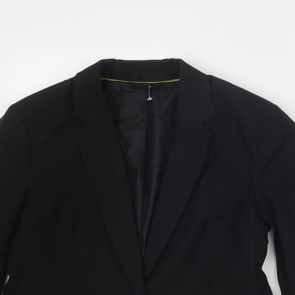 New Look Womens Black Polyester Jacket Blazer Size 10