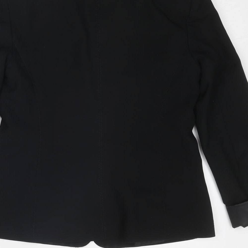 New Look Womens Black Polyester Jacket Blazer Size 10