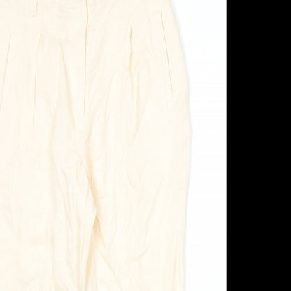 House of Maguie Womens Beige Polyester Chino Trousers Size M Regular Zip