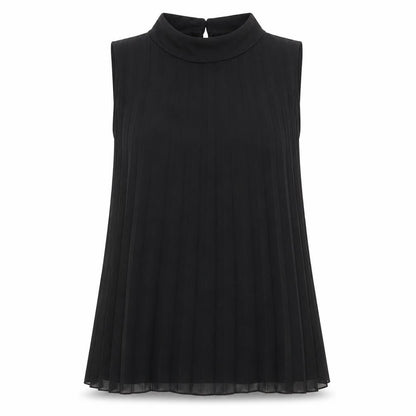 Sabrina Diamanti Womens Black Polyester Basic Tank Size L Mock Neck