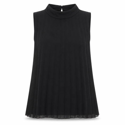 Sabrina Diamanti Womens Black Polyester Basic Tank Size L Mock Neck