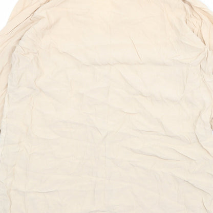 Womens UK Size 12 Marks and Spencer Beige Basic Button-Up
